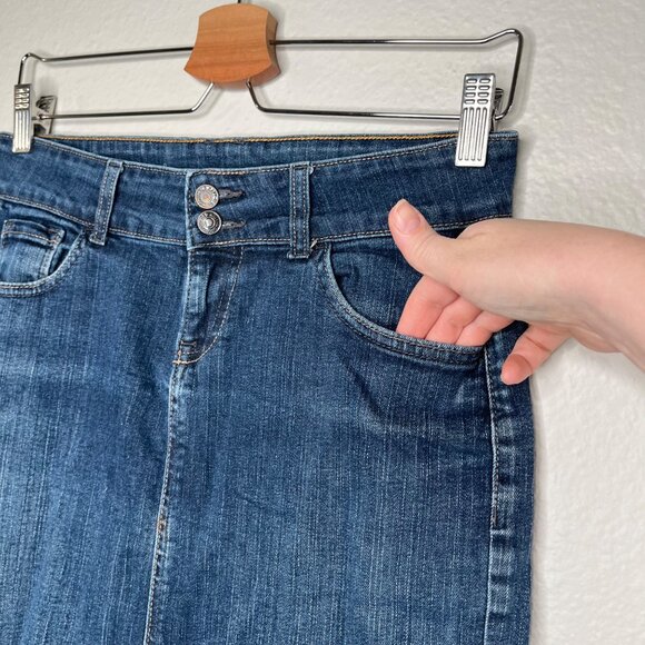 Old Navy Womens Blue Denim y2k Above Knee Short Jean Skirt Size 2 - Picture 8 of 9